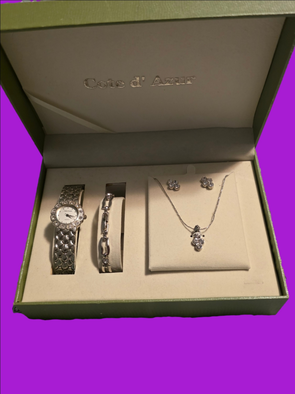 4/$67 Deal! Vintage Cote D'Azur Silver-Tone Women’s Jewelry Set